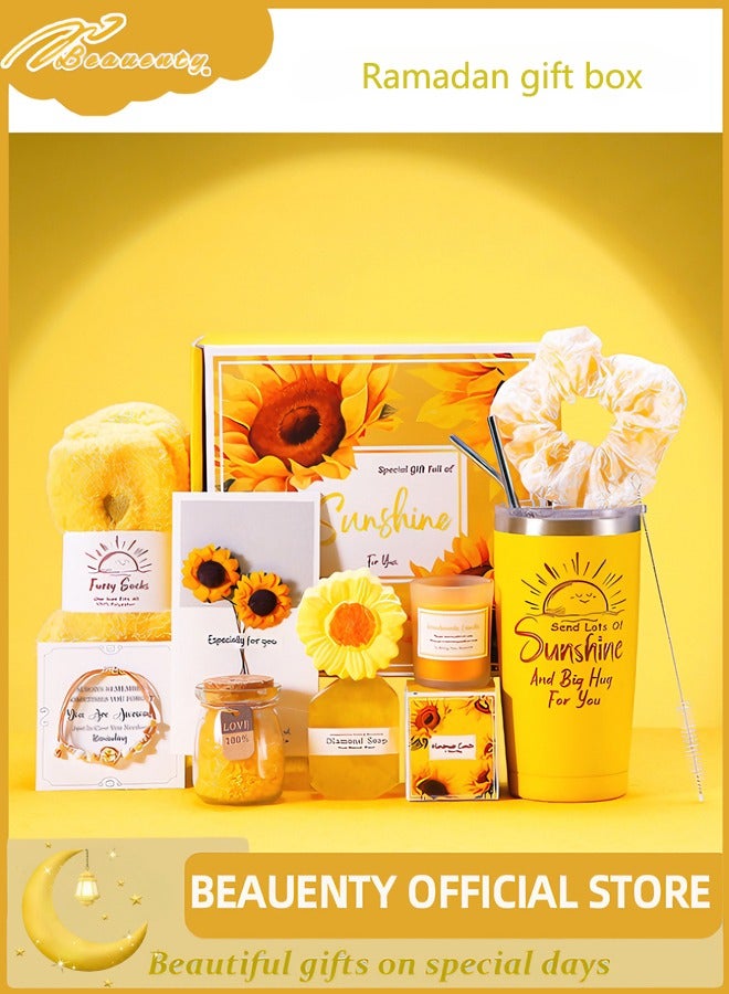 بيوينتي 9PC شموع عطرية وقنابل الحمام مجموعة,هدايا للنساء لعيد ميلاد يوم المرأة يوم الأم,مجموعة حمام الفقاعة هدايا للنساء,مجموعة هدية سبا الاسترخاء للنساء - Image 1